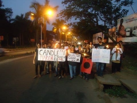 Manipal Candle March from Tiger Circle DSC04850