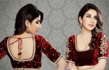 Velvet Blouse Designs
