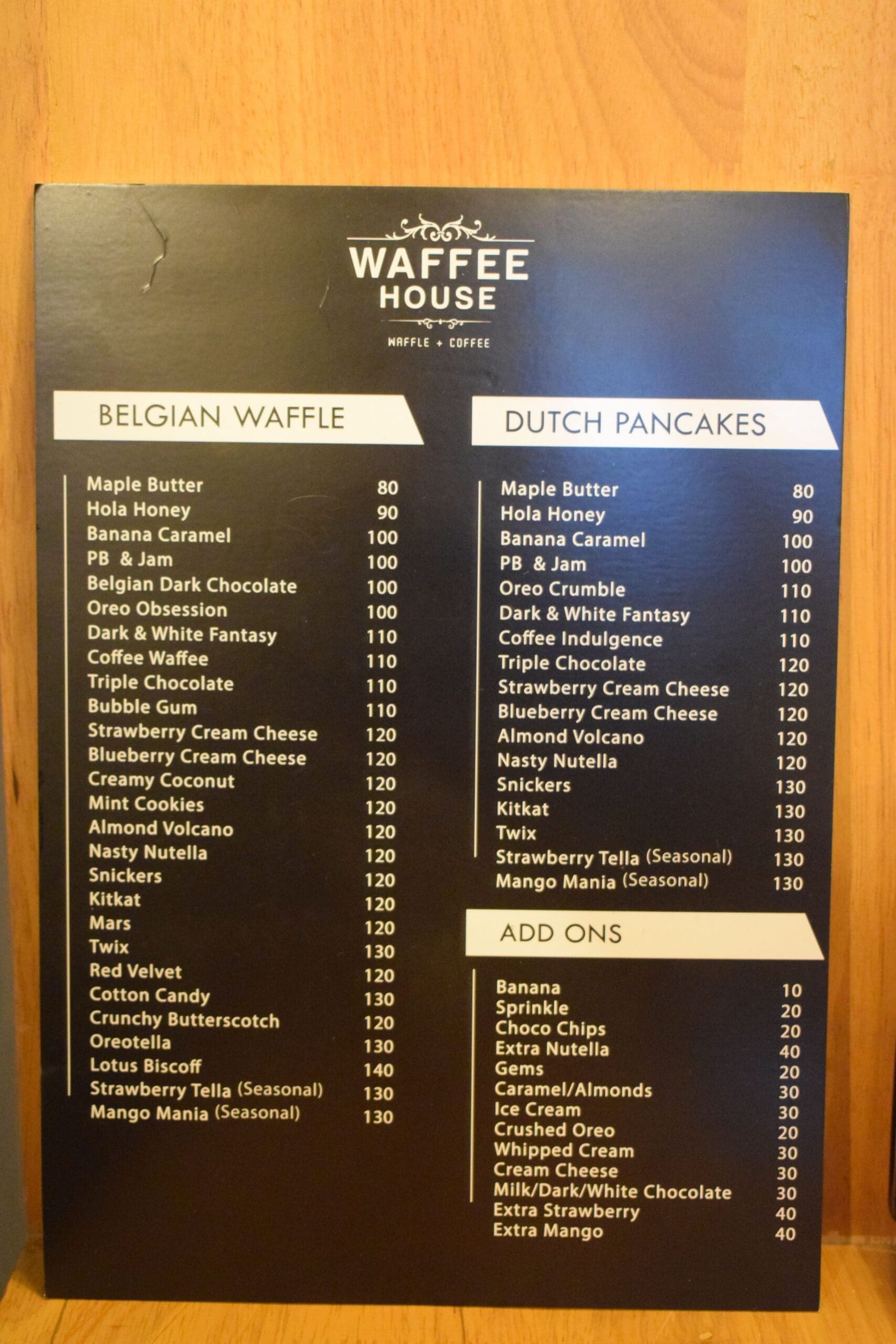 Waffee House Full Menu