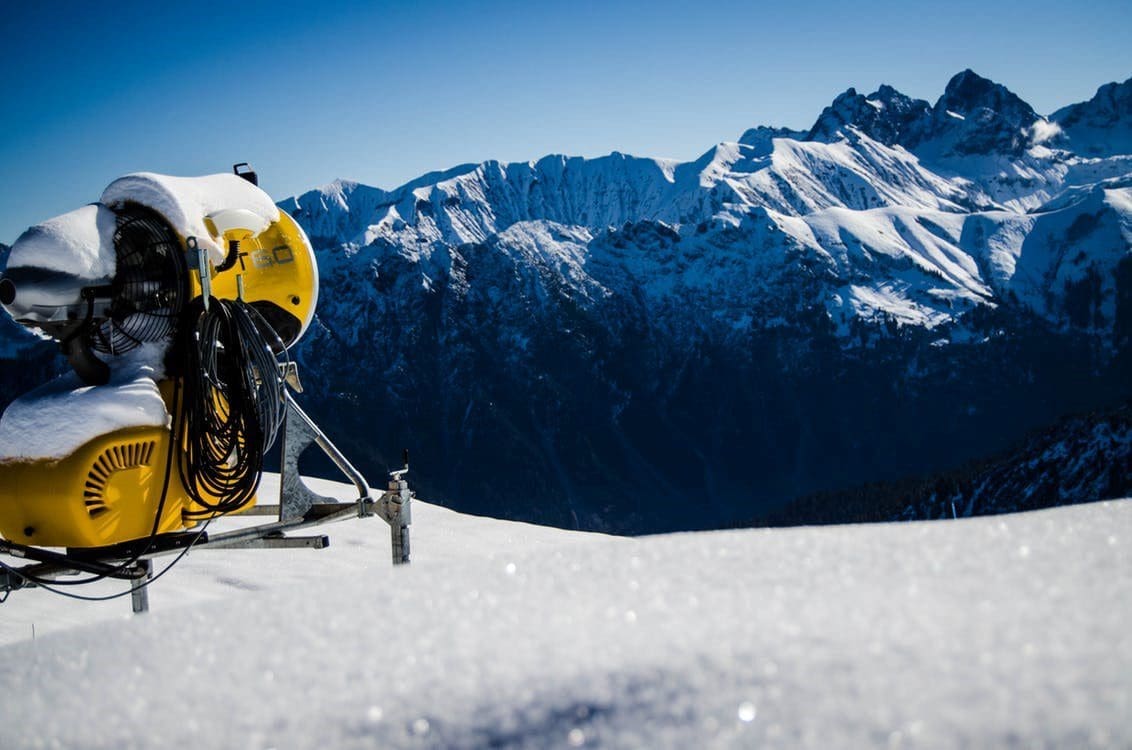 canada winter jetski snow mountains