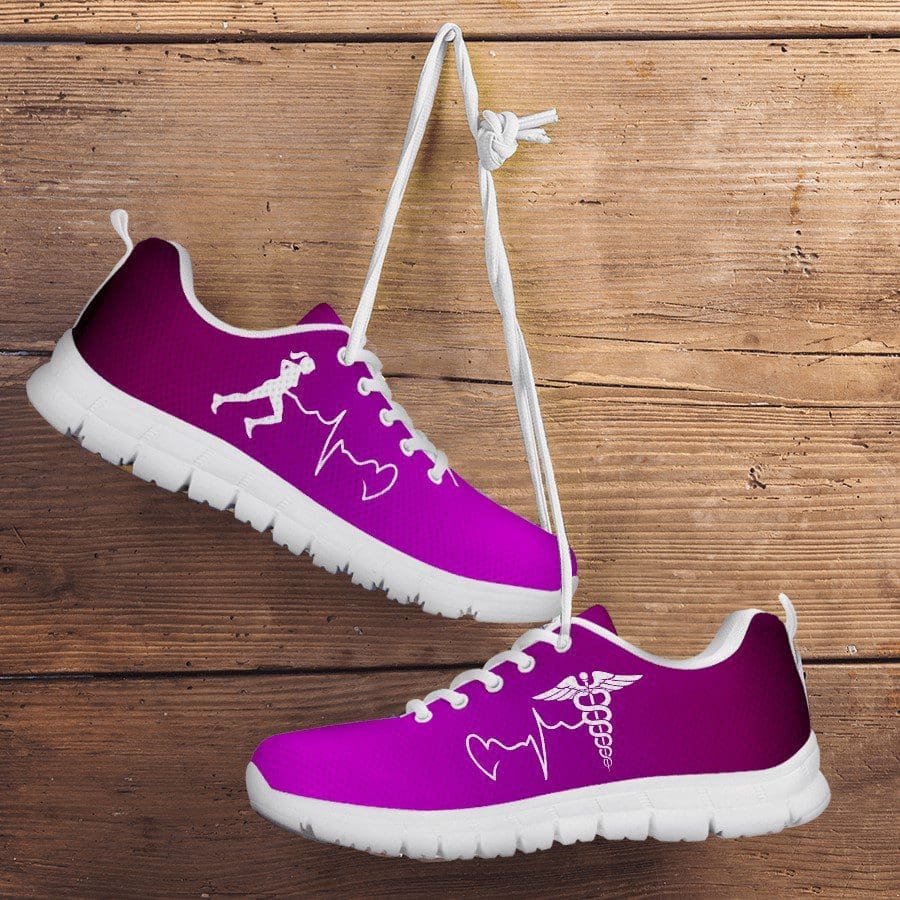 purple comfortable sneakers