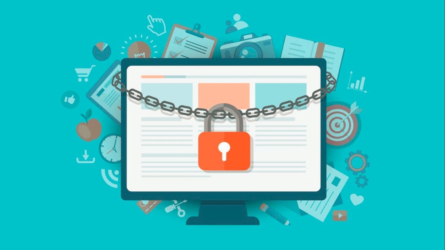 locked computer display