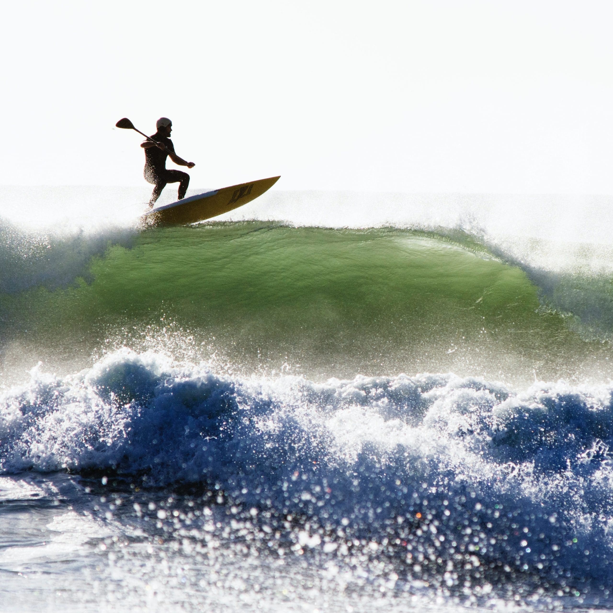 man surfing alone on sea Surf Sup