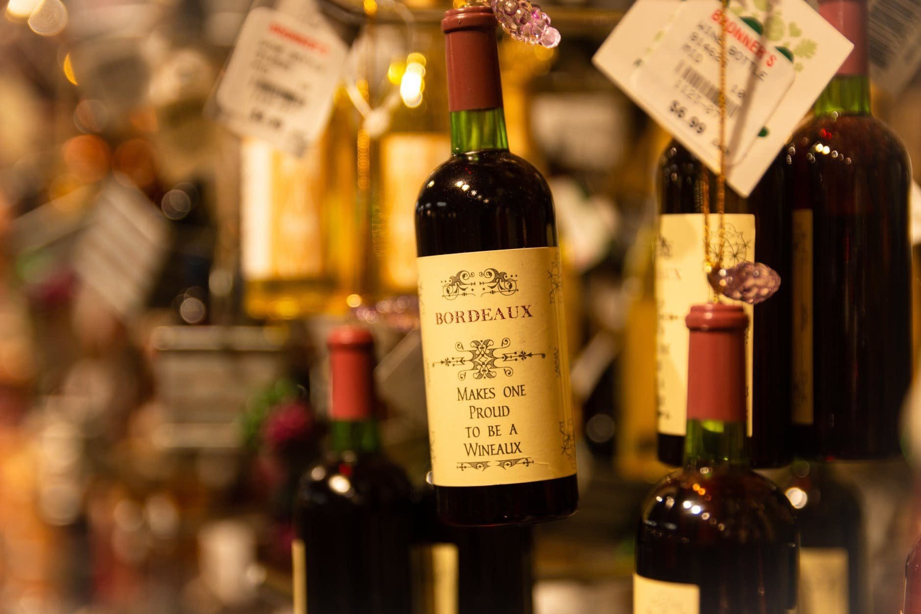wine delivery bordeaux wine bottle hanging