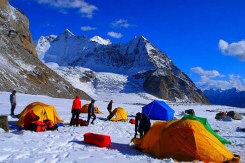 Snow in the Himalayas
