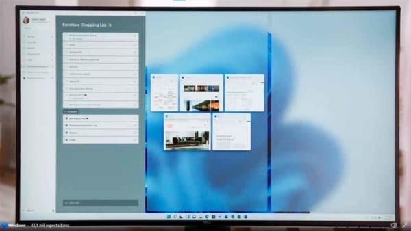 Microsoft Windows 11 layout