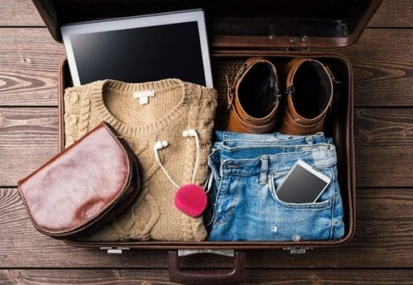 Adventurous travel packing 