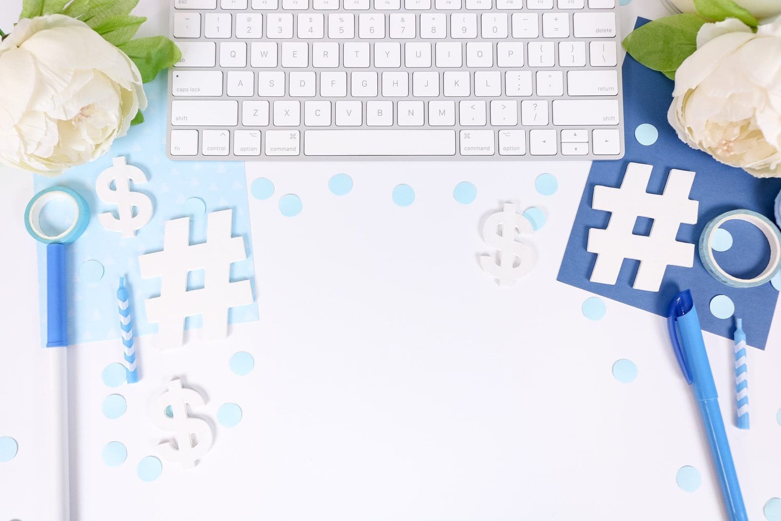 marketing ideas white and blue heart print textile