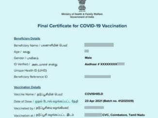 covid vaccine certificate
